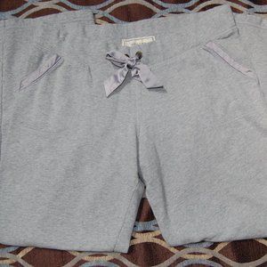 Grey, fleece pants with pockets